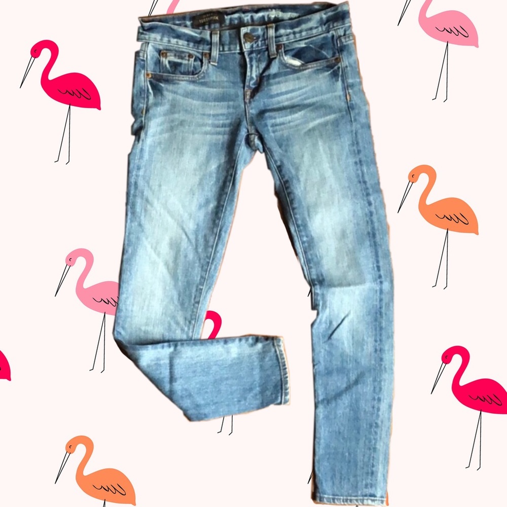 J crew toothpick skinny jeans size 25 medium wash